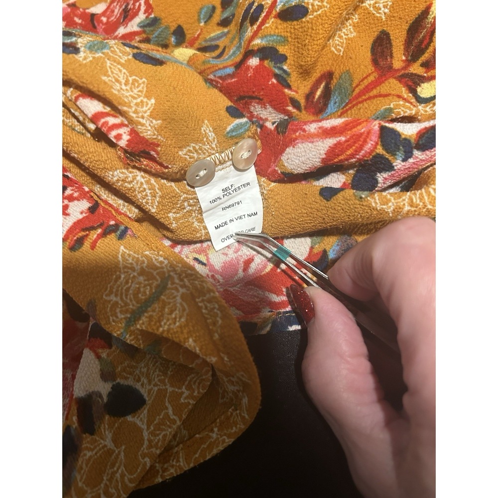 Anthropologie Fig and Flower Tunic Blouse~Plus 2XL~ Floral Boho Peasant Cottage - Picture 8 of 16